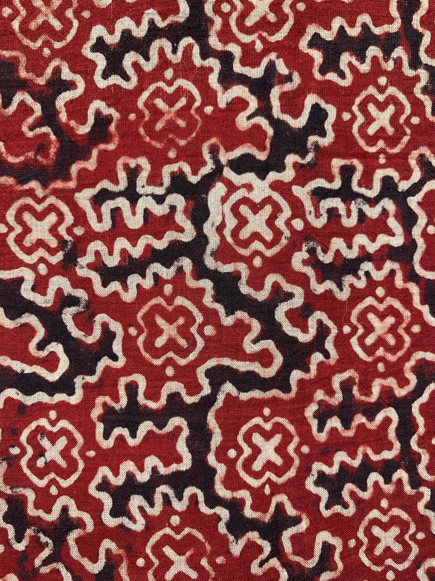 Black and Red Cotton Cross Scarf