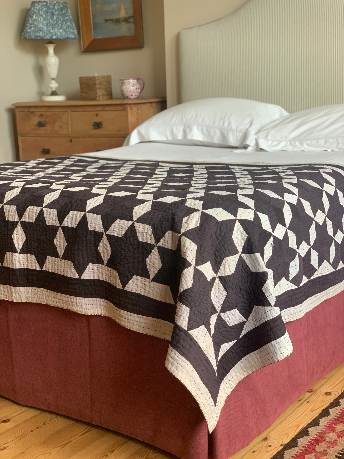 Patchwork Black Star Quilt