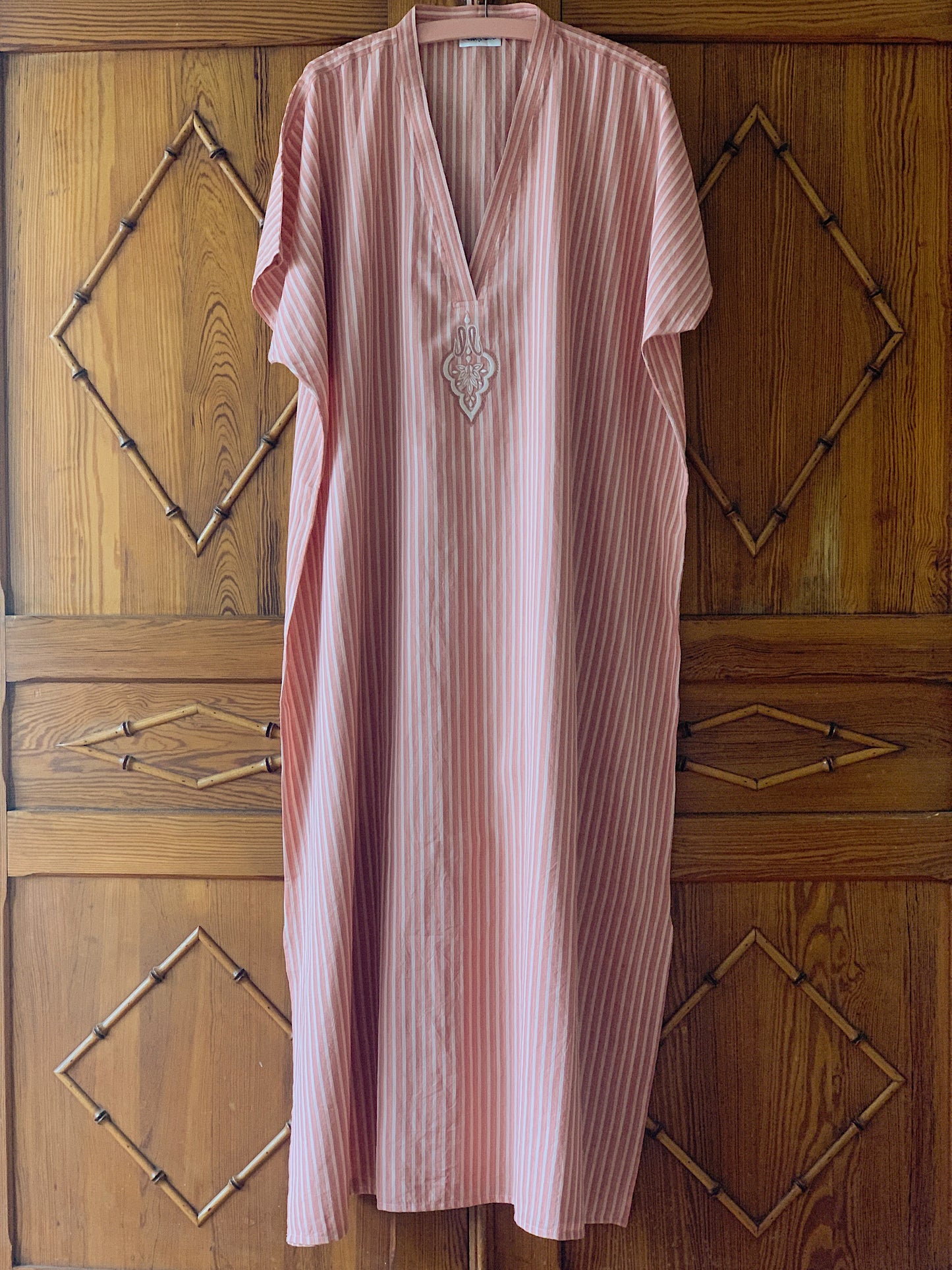 Pink Embroidered Kaftan