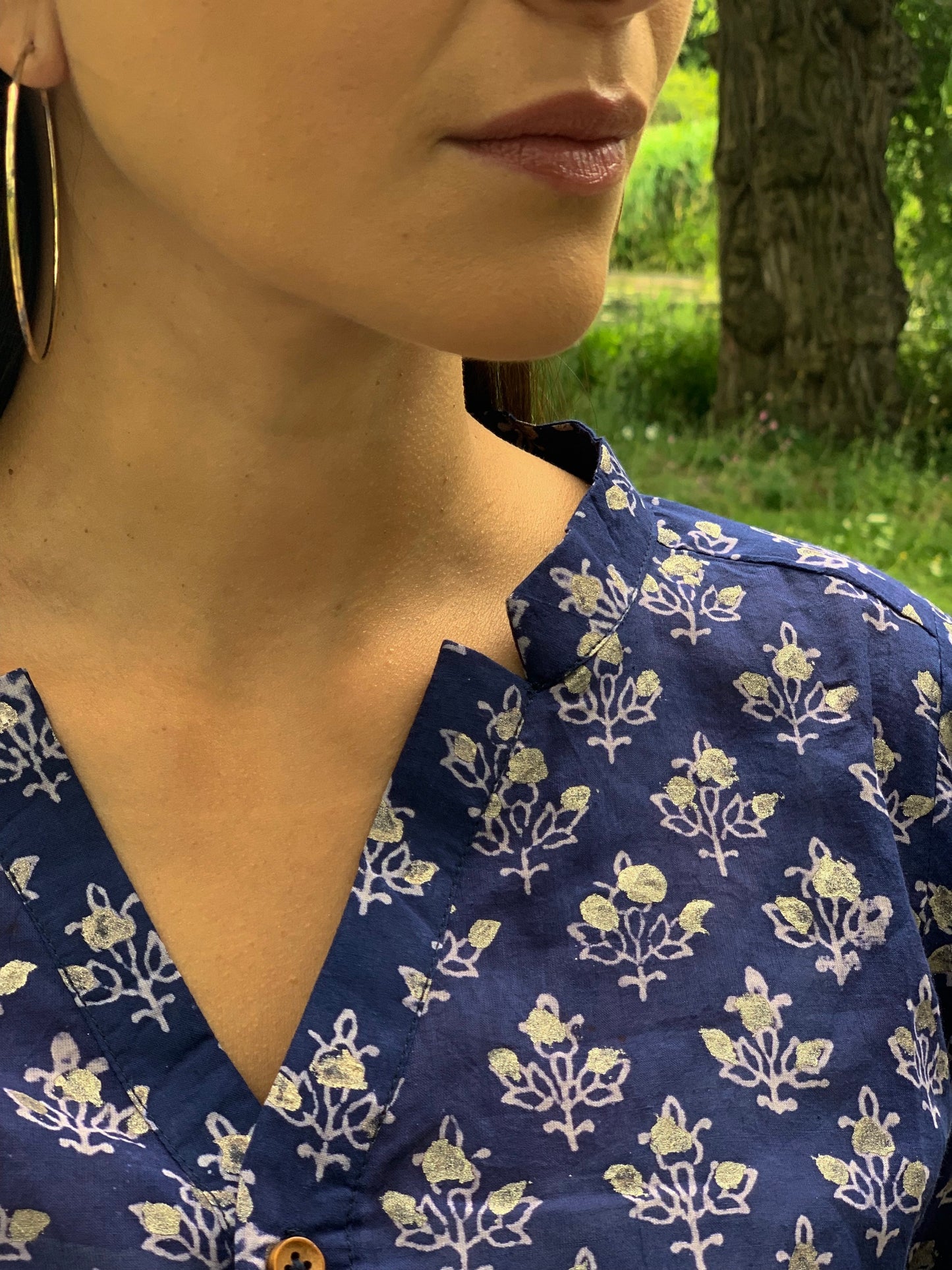 Shirt - Navy and Gold