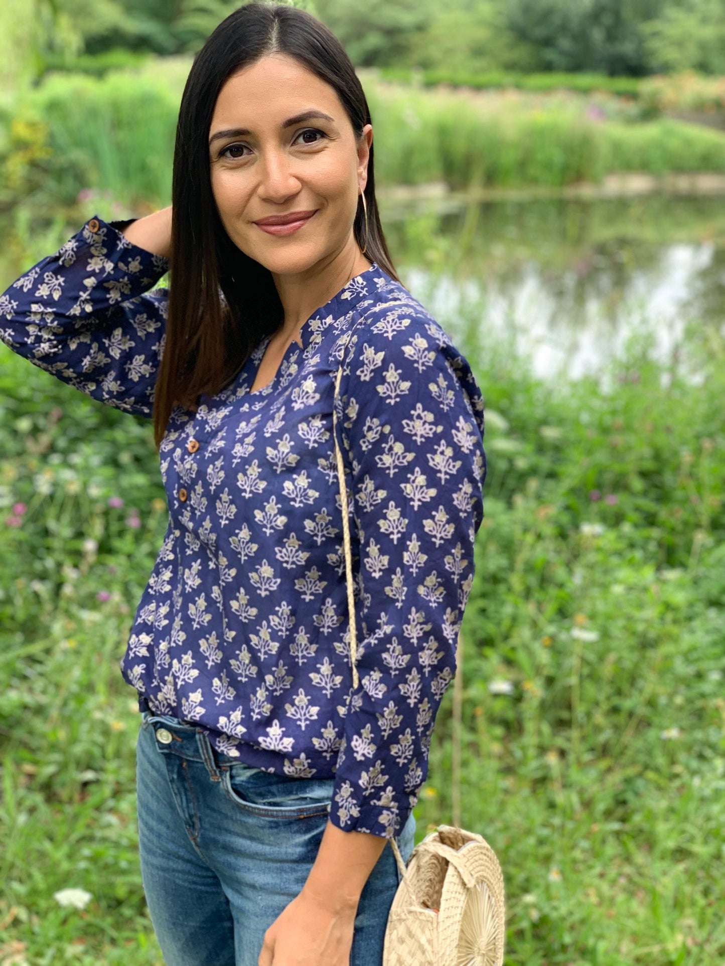 Shirt - Navy and Gold