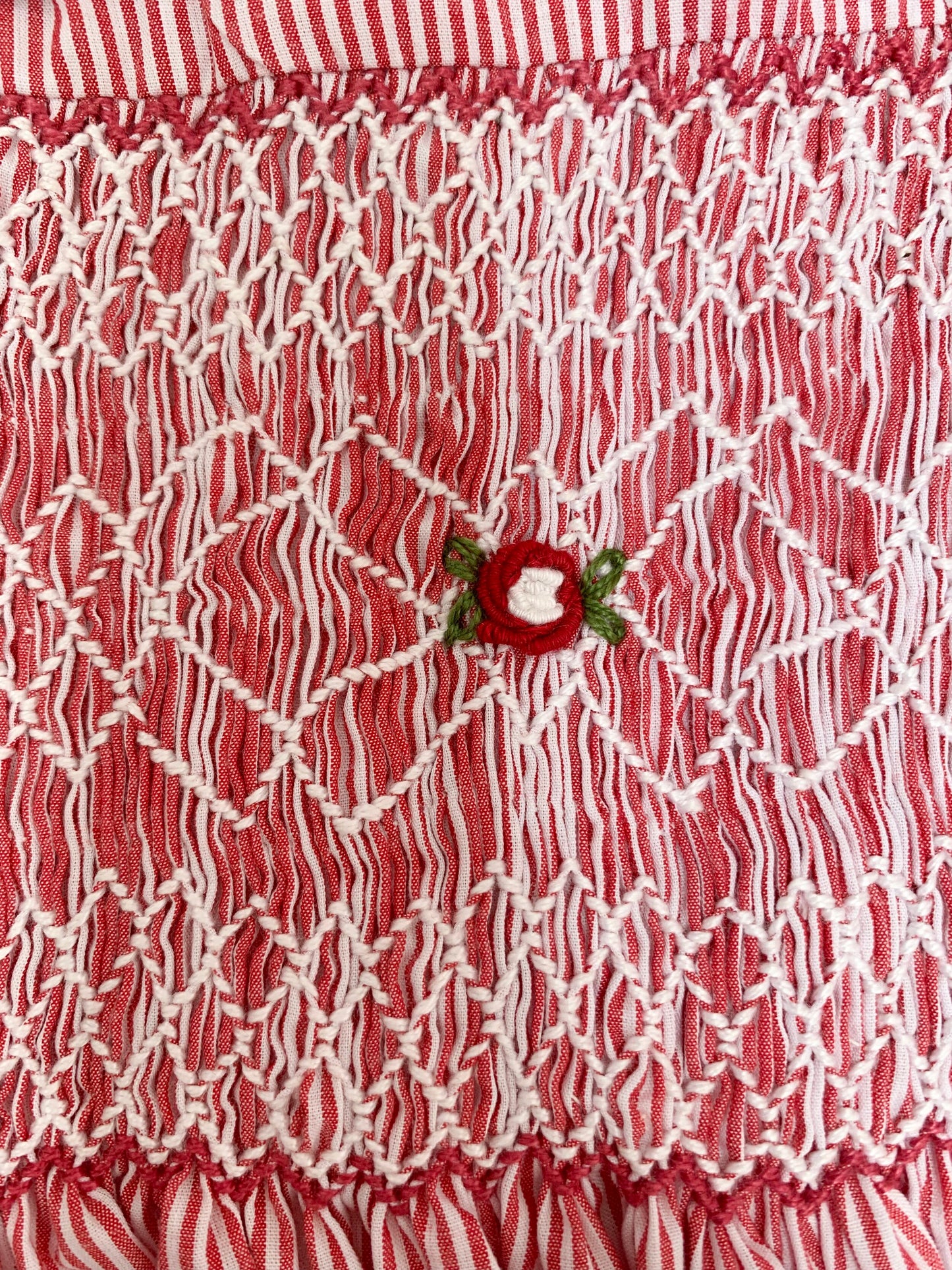 Girls' smocked summer dress - Red