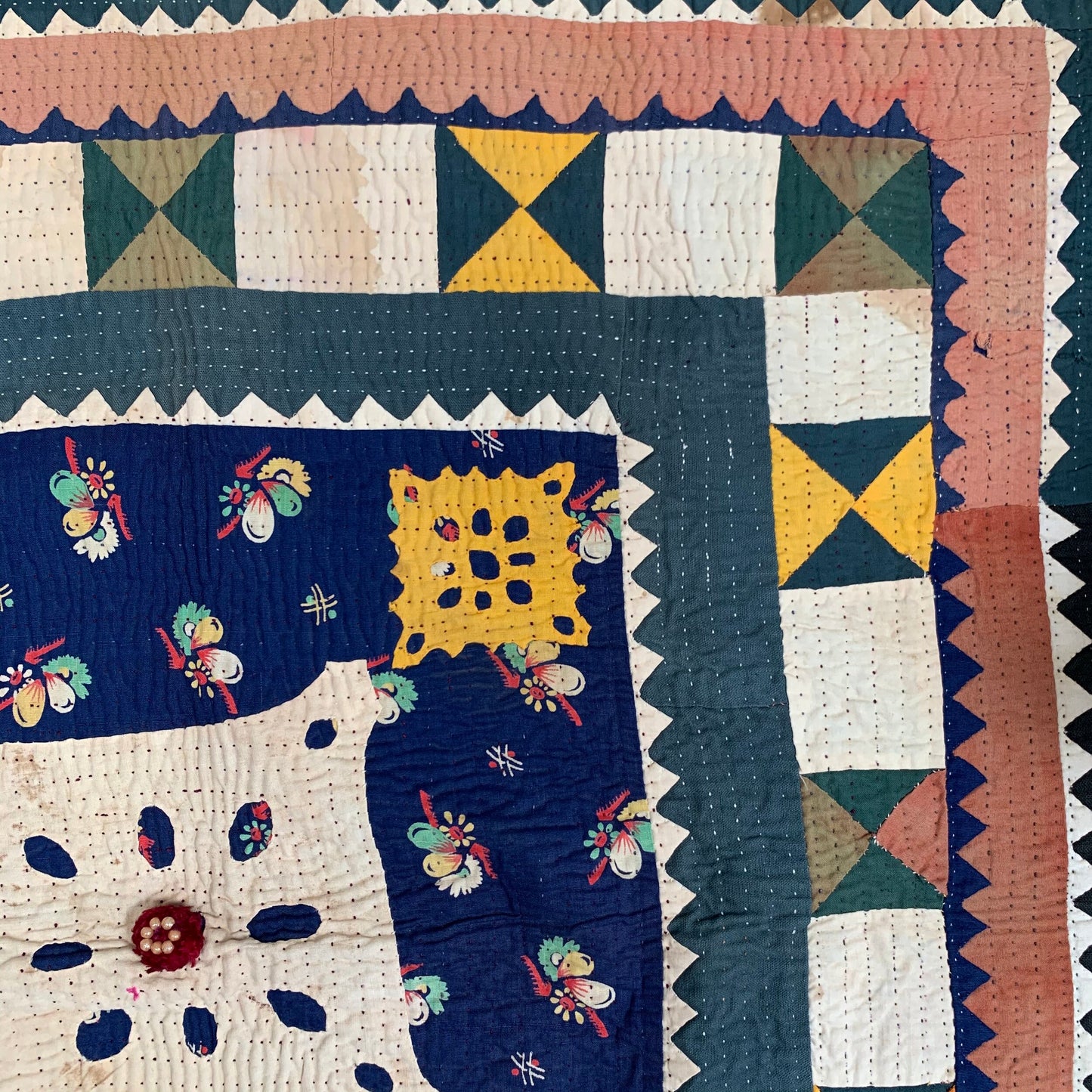 Vintage patchwork square