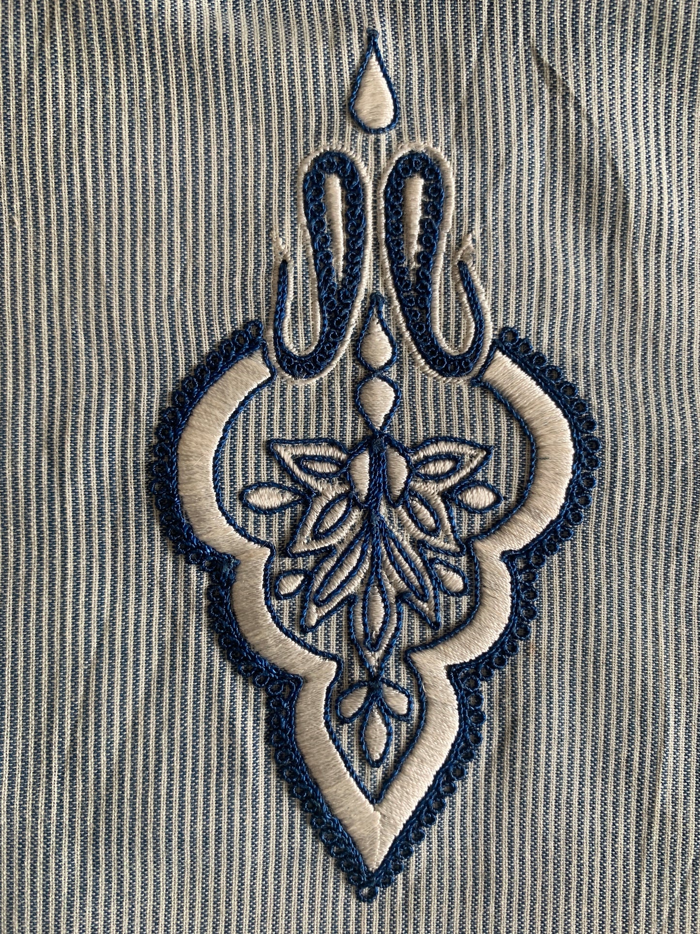 Blue Embroidered Kaftan