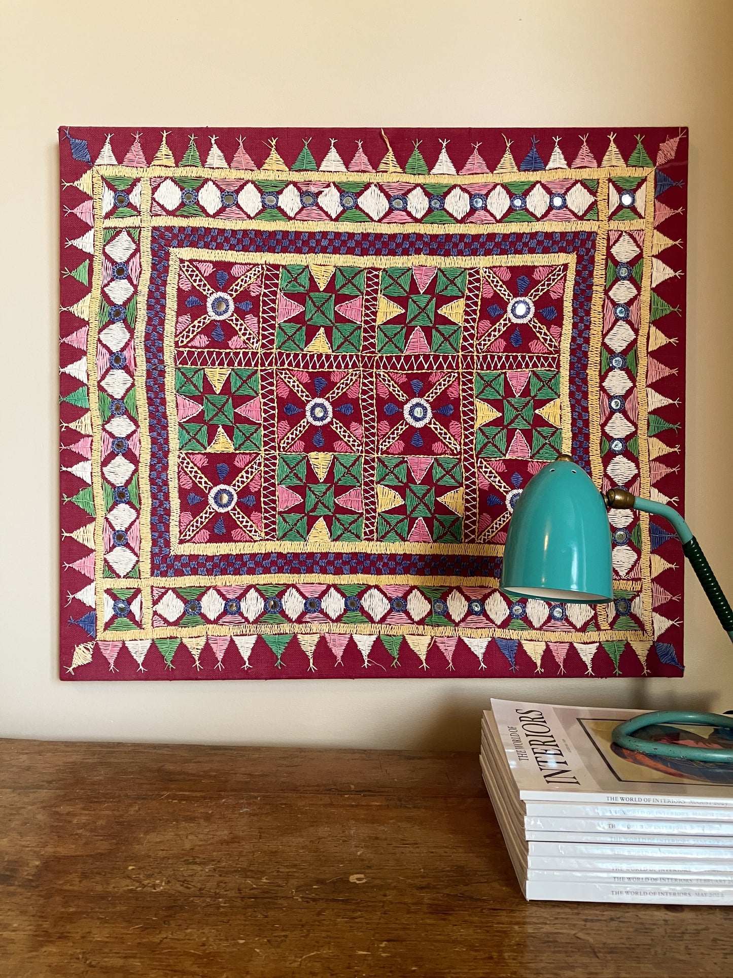 PINK SINDHI TEXTILE WITH MIRRORWORK - RESERVED