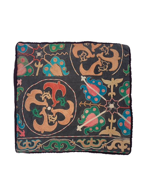Vintage Tajik Suzani Cushion Cover - Star