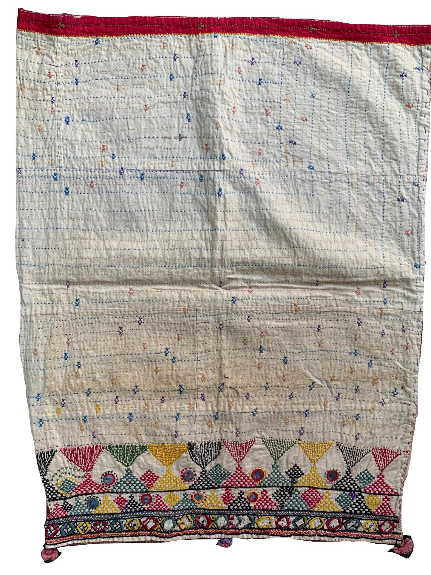 Vintage cream coloured dowry bag